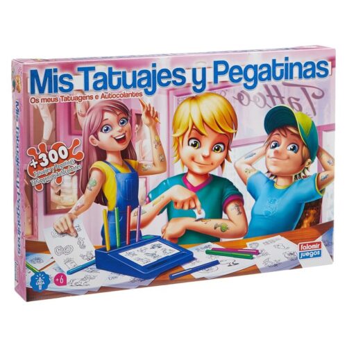 Juego de mesa de manualidades Mis tatuajes y pegatinas Falomir 2484