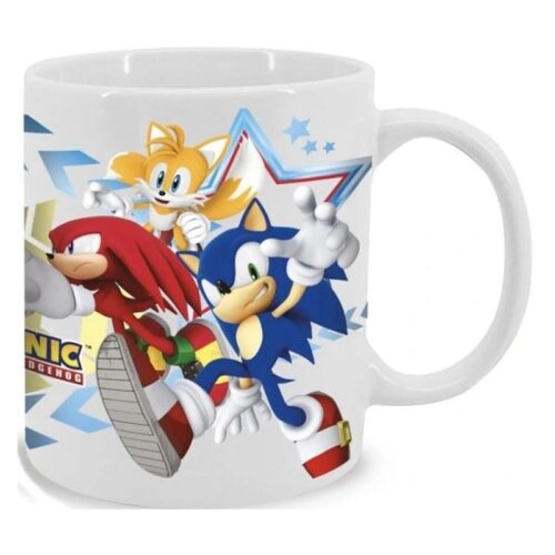 Taza blanca con ilustraciones de Sonic The Hedgehog SN5186MC KIDS EUR