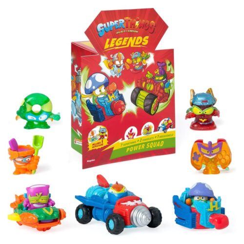 Power Squad Superthings Legends con figuras legendarias y accesorios