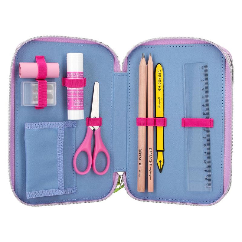 Estuche tres compartimentos TOP Model 12749 Flash colorido y reflectante - Imagen 2