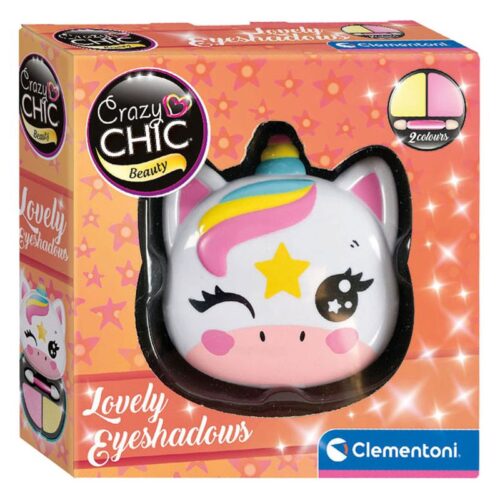 Sombra ojos con caja maquillaje Crazy Chic Unicornio Clementoni 18805