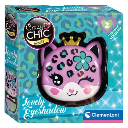 Sombra ojos con caja maquillaje Crazy Chic Leopardo Clementoni 18822