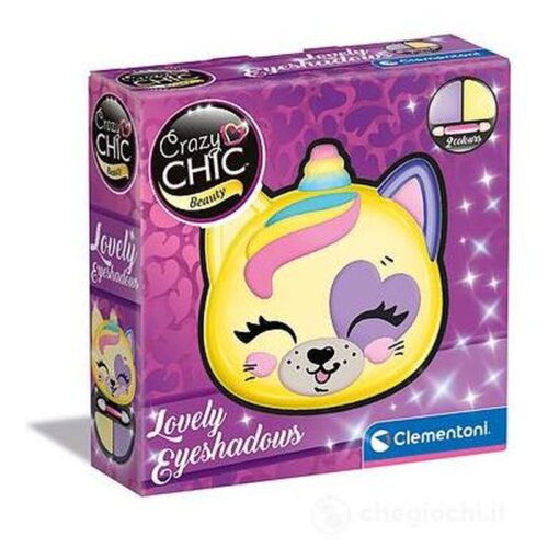 Sombra ojos con caja maquillaje Crazy Chic forma Tigre Clementoni 18819