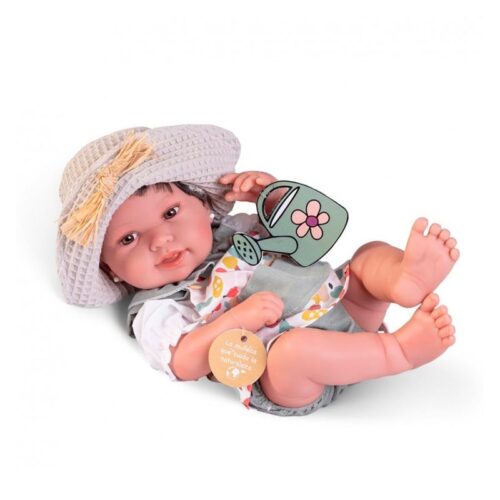 Muñeca Antonio Juan recién nacida pipa planta cuida naturaleza 42 cm 50411
