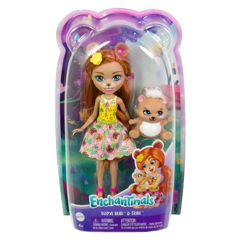 Enchantimals muñeca beloxie bear básica con coletas HTP81 MATTEL - Imagen 2