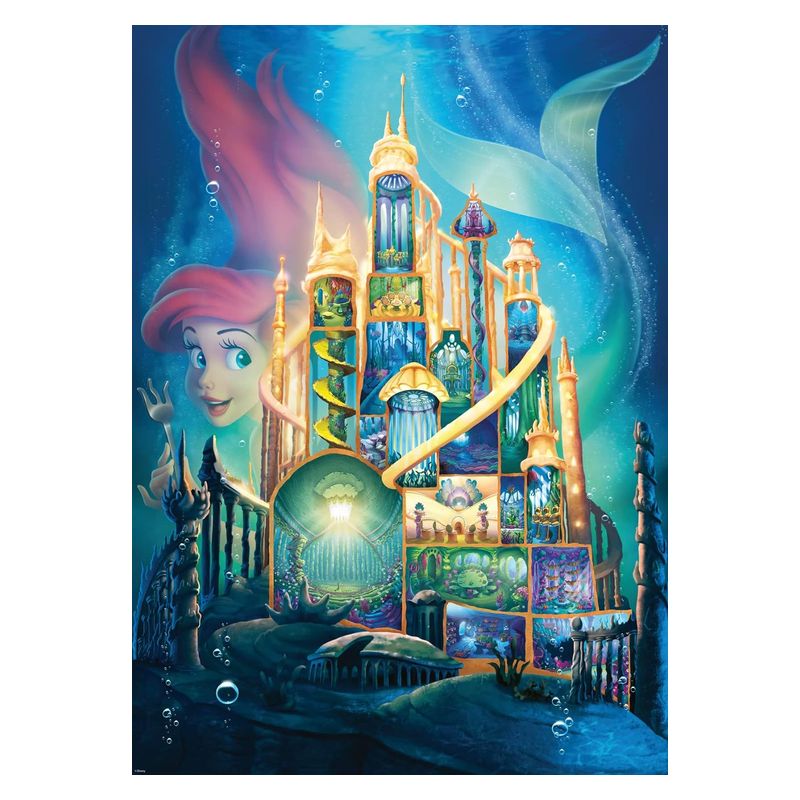 Puzzle 1000 piezas Ariel castillo Disney 70x50cm 17337 2 RAVENSBURG - Imagen 2