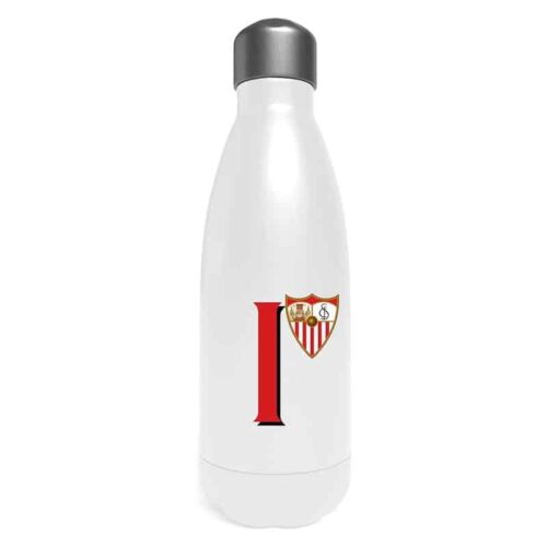 Botella agua acero inoxidable Sevilla FC blanca con letra I B-12I-S CYP