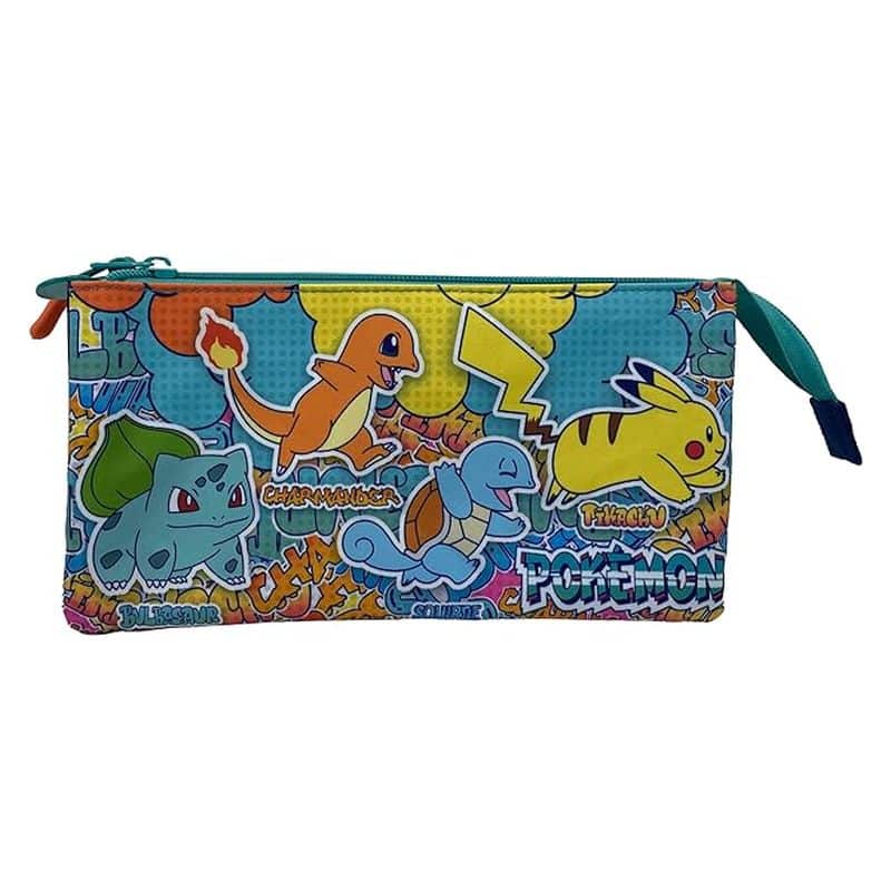 Pokémon Estuche portatodo triple urban colors oficial PT-393-PK CYP