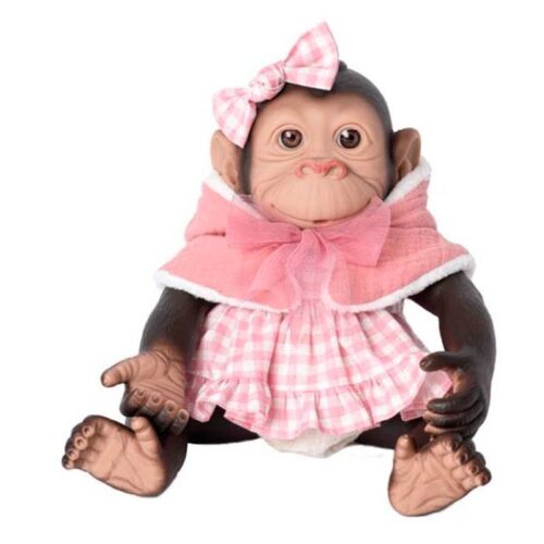 Mona reborn vestido rosa chaquetita 35 cm vinilo 3342 ROSA TOYS