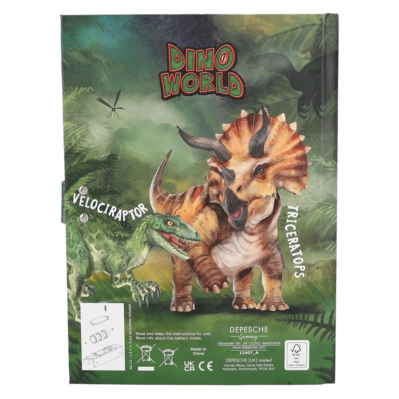 Diario con código Dino World Depesche 0012407 con código y sonidos - Imagen 3