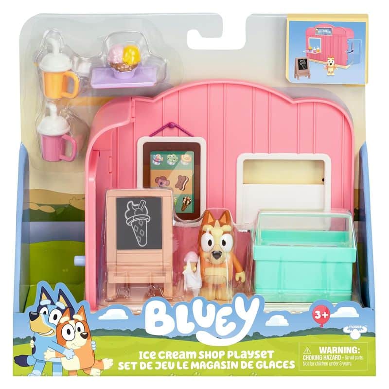 Bluey tienda de helados playset con figura de Bingo articulada BLY70000-HE FAMOSA