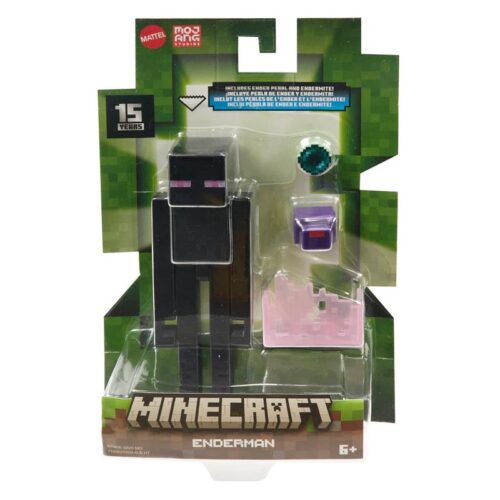 Figura acción Minecraft 15 aniversario Enderman portal HTN06 Mattel