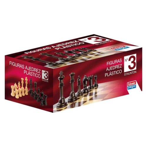 Set completo figuras Ajedrez de plásico Stauton 3 ideal 33cm Falomir 32936