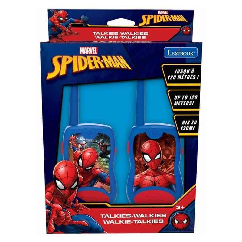 Walkie Talkie de Spider-Man azul y rojo alcance 120 metros TW12SP LEXIBOOK - Imagen 2