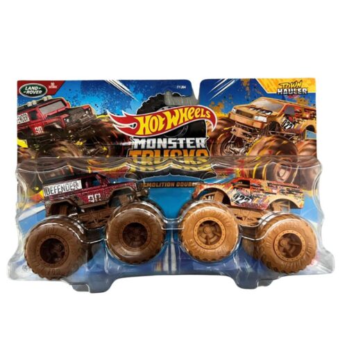 Vehículos Hot Wheels Monster Trucks Defender vs Town Hauler HWN65 Mattel