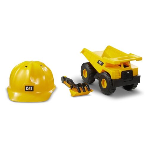 Camión Volquete Cat 25 cm Vehículo de construccion con Casco 82061