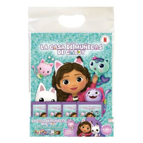 Megapack Gabbys Dollhouse album con 4 sobres CB/73834 PANINI