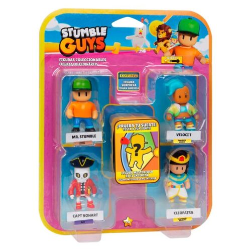 Pack figuras Stumble Guys cuatro figuras y sorpresa 64112045-MR BIZAK