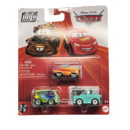 Pack Disney Cars Metal Ramone, Fillmore y Matte azul metal HTR06 Mattel