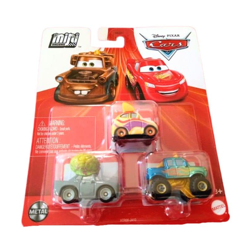 Pack tres coches Mini Racers Disney Cars Roadette, Doug e Ivy HTR08 Mattel
