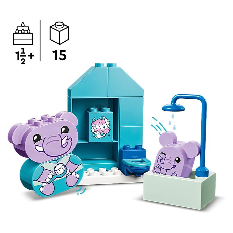 Lego Duplo Rutinas diarias Hora del baño con 2 figuras 10413 - Imagen 2