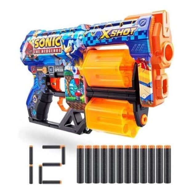 Pistola X Shot Sonic The Hedgehog de Dardos Foam Colorbaby 47133