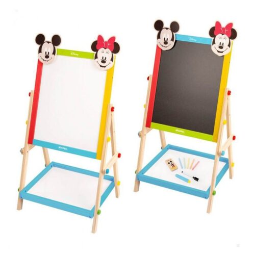 Pizarra Madera Disney Woomax Mickey Minnie reversible Colorbaby 48739