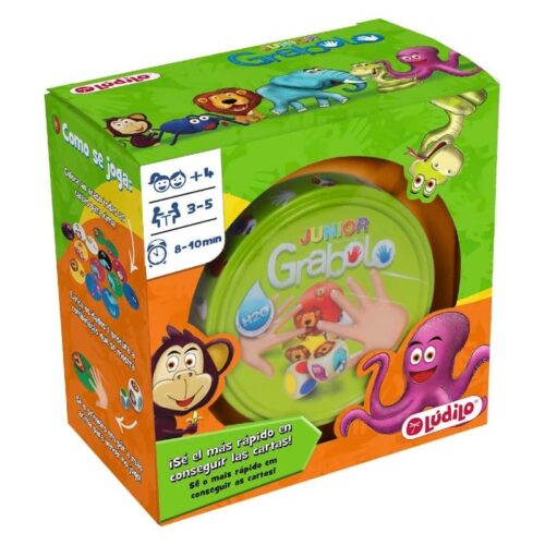 Juego educativo Grabolo junior lata cartas resistente agua 80452 LUDILO