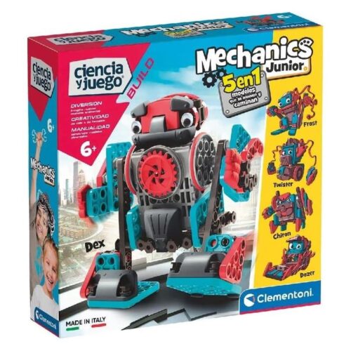 Robots construcción Ciencia y Juego Mechanics Junior 5-1 Clementoni 55473