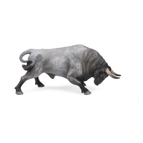 Figura toro bravo cárdeno embistiendo colección 90110102 DEQUBE