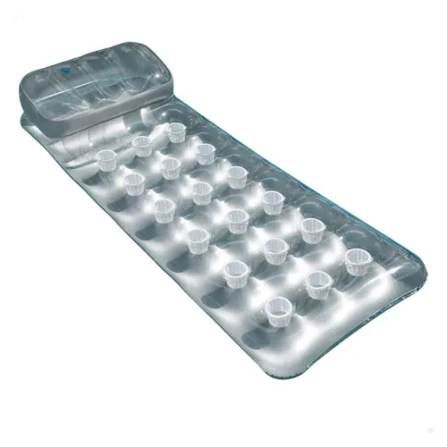 Colchoneta Hinchable con 18 Posavasos Plata Intex 58894