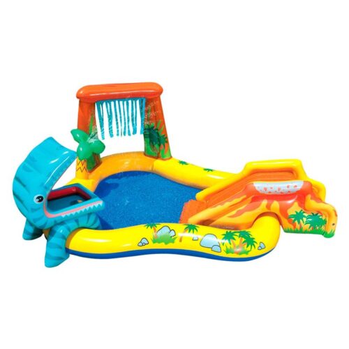 Centro de juegos dinosaurio piscina 272 litros con spray 57444 INTEX
