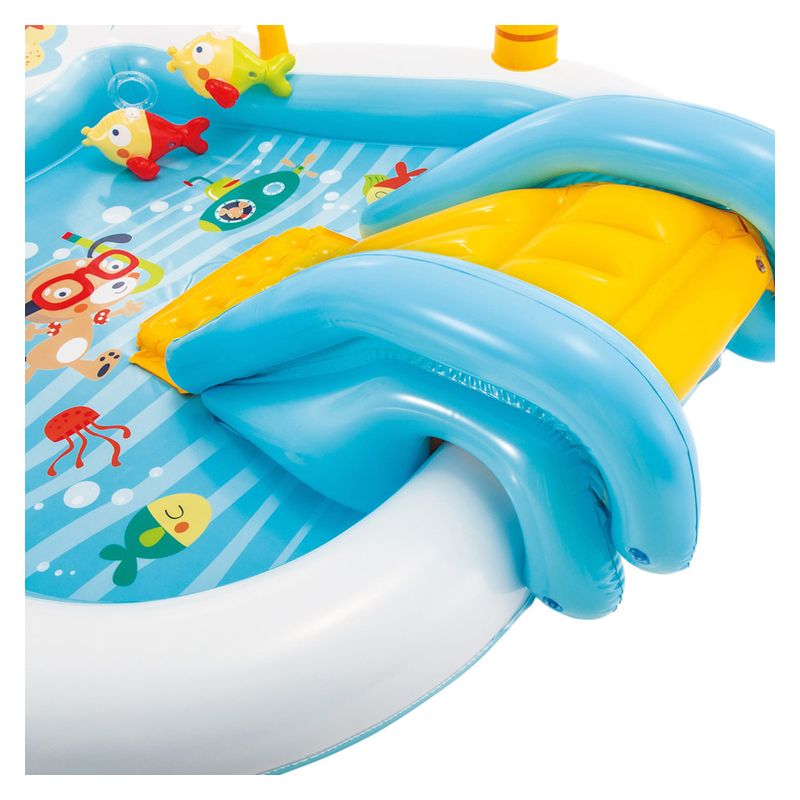 Centro de juegos agua pesca con tobogán base acolchada 57162 INTEX - Imagen 3