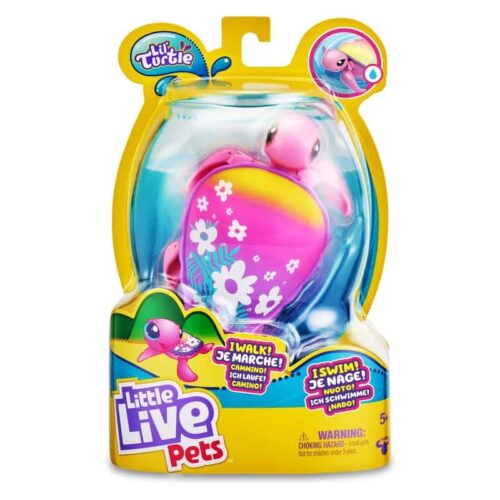 Little Live Pets Tortuga Interactiva Rosa Flores LPU08000-FL Famosa