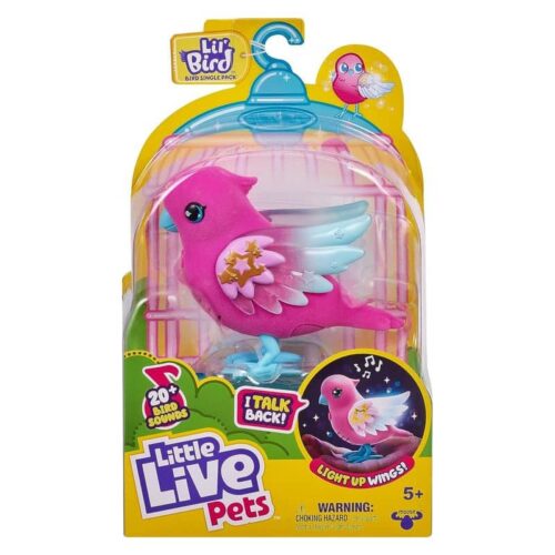 Little Live Pets Pájaro Interactivo Rosa Luminoso LPB14000-SKRS Famosa