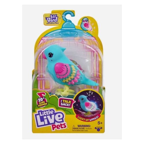 Little Live Pets Pájaro Interactivo Azul Luminoso LPB14000-TTAZ Famosa