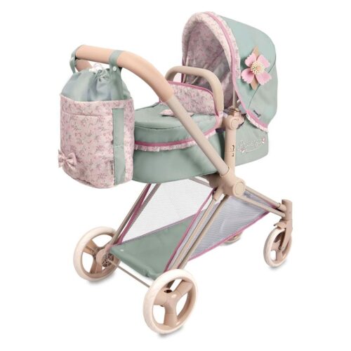 Carro de muñecas 3 en 1 Provenza DeCuevas Toys 81745 rosa y verde