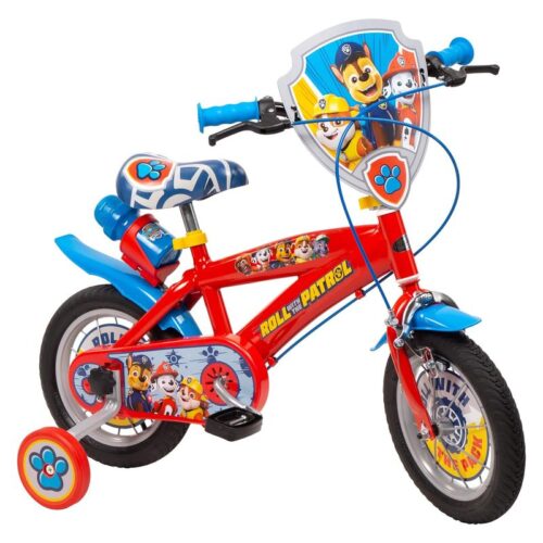 Bicicleta infantil Patrulla Canina 12 pulgadas roja y azul Toimsa 1278