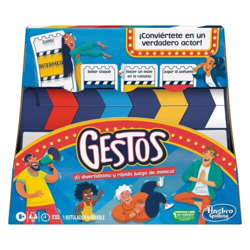 Juego de mímica Gestos con claqueta y cartas personalizables F6421 Hasbro