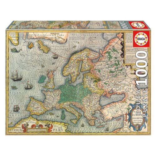 Puzzle de 1000 piezas mapa de Europa con su pegamento 19624 EDUCA BORRAS