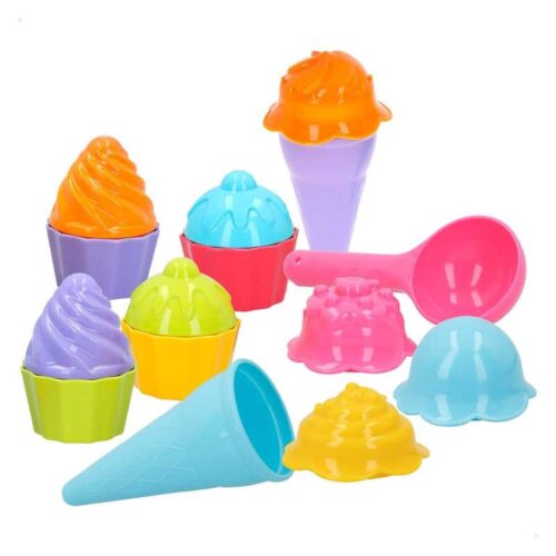 Set moldes playa helados y cupcakes 15 piezas modelos surtidos 45662 COLOR BABY