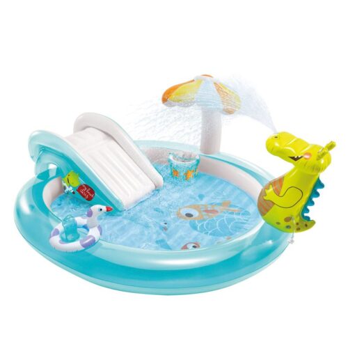 Centro de juegos cocodrilo con tobogán con base acolchada 57165 INTEX