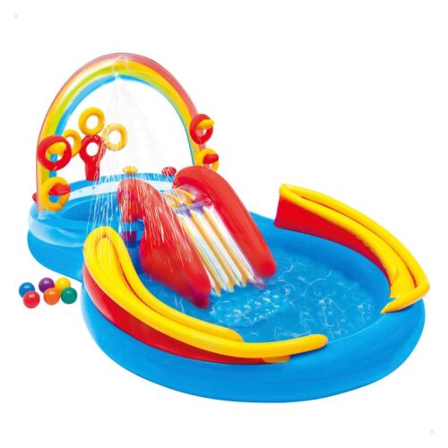 Centro de juegos arcoiris piscina 175 litros con anillas hinchables 57453 INTEX