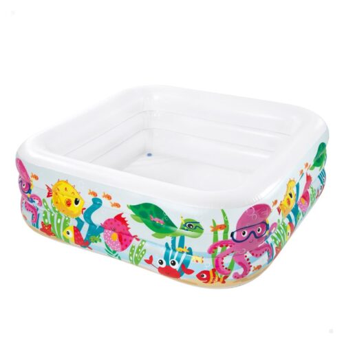 Piscina hinchable acuario transparente 340 litros con tapón desagüe 57471 INTEX