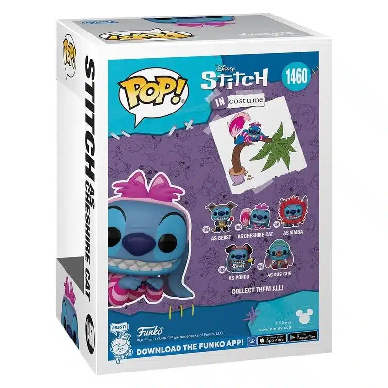 Funko POP Stitch in costume 1460 disfrazado del gato de Alicia Disney - Imagen 3