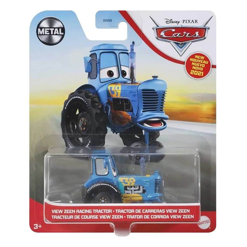 Coche Cars tractor de carreras azul Disney GRR82sDXV29 MATTEL - Imagen 2