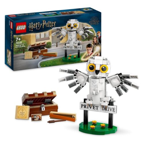 LEGO 76425 Harry Potter Hedwig en número 4 Privet Drive con sus accesorios