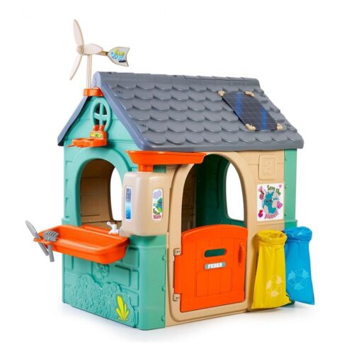 Casita infantil FEBER Eco House multicolor con veleta FEH26000 Famosa
