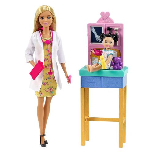 Muñeca Barbie Doctora Pediatra con bebé y consulta médica Mattel GTN51