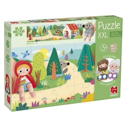 Puzzle XXL La Caperucita Roja con el lobo y casa de la abuelita 207 GOULA